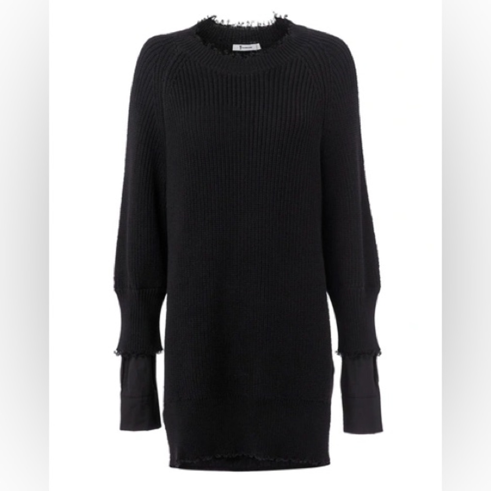 ALEXANDER WANG // black hybrid sweater dress